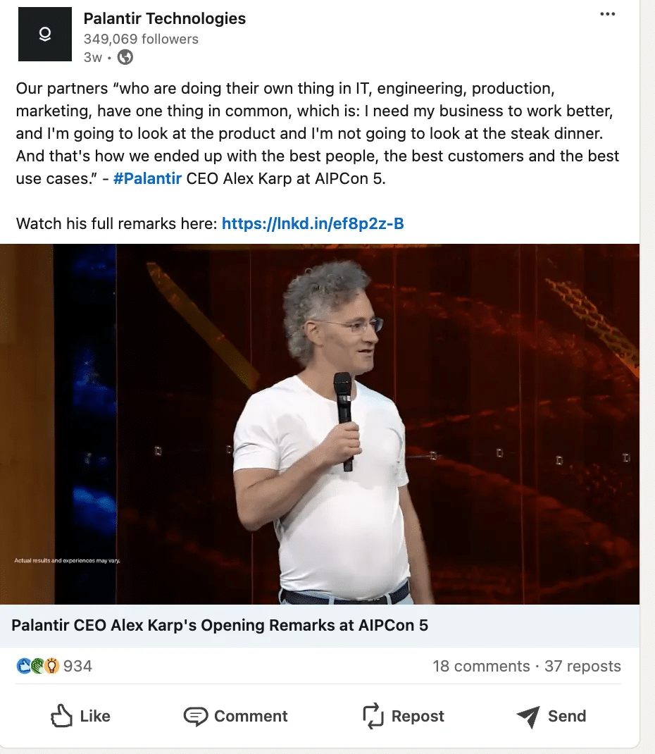 Palantir Marketing Analysis by Milk & Cookies studio | The call to actions
