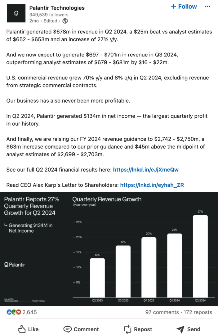 Palantir Marketing Analysis by Milk & Cookies studio | The call to actions