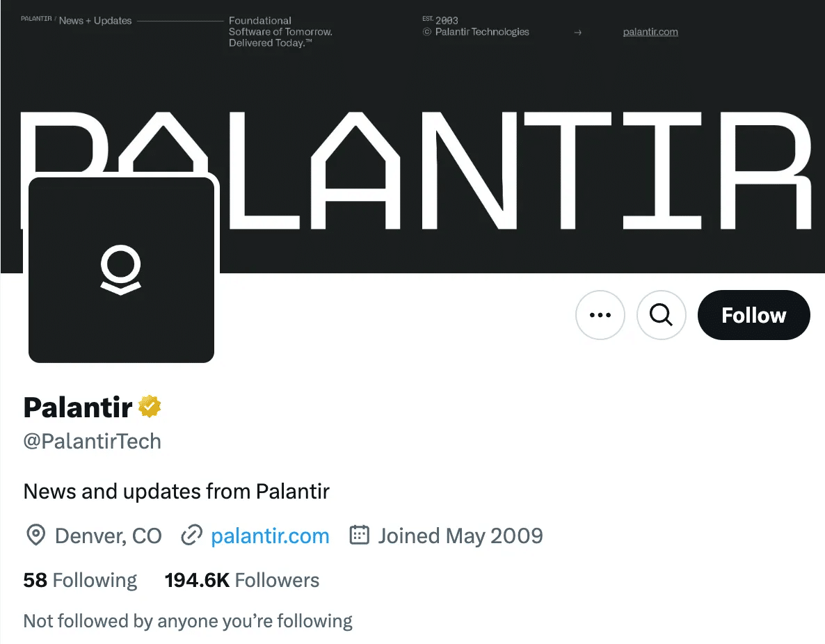 Palantir Marketing Analysis by Milk & Cookies studio | On X / Twitter