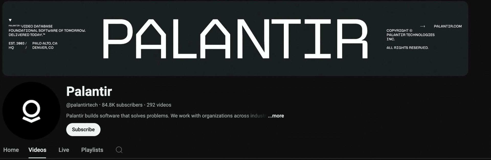 Palantir Marketing Analysis by Milk & Cookies studio | On YouTube