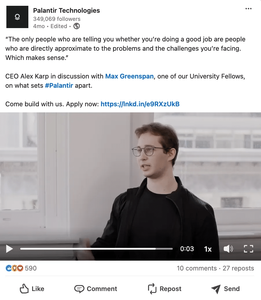 Palantir Marketing Analysis by Milk & Cookies studio | Social media posts strategy