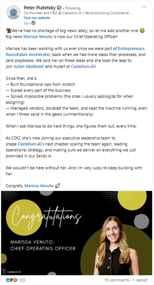 Marketing Spotlight Castellum Marketing strategy Leadership Peter Piatetsky (CEO & Co-Founder)