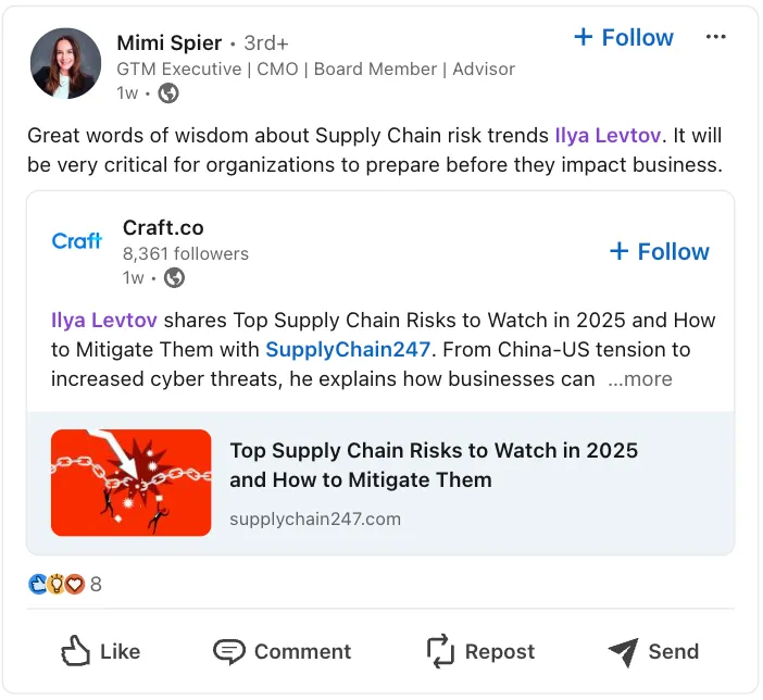 Craft.co Social Media Marketing Strategy CMO on LinkedIn