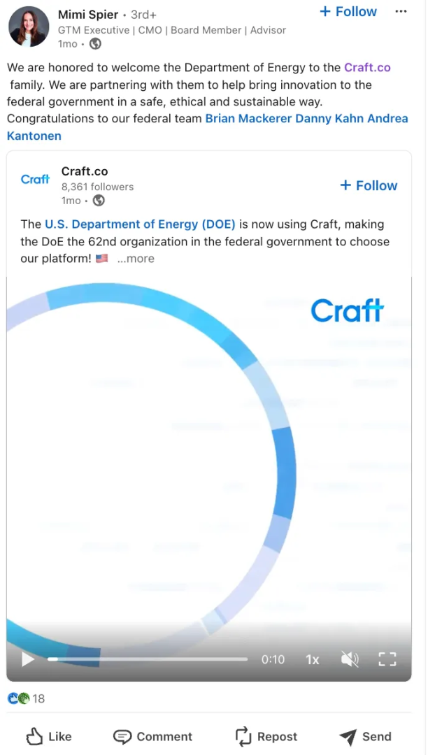 Craft.co Social Media Marketing Strategy CMO on LinkedIn
