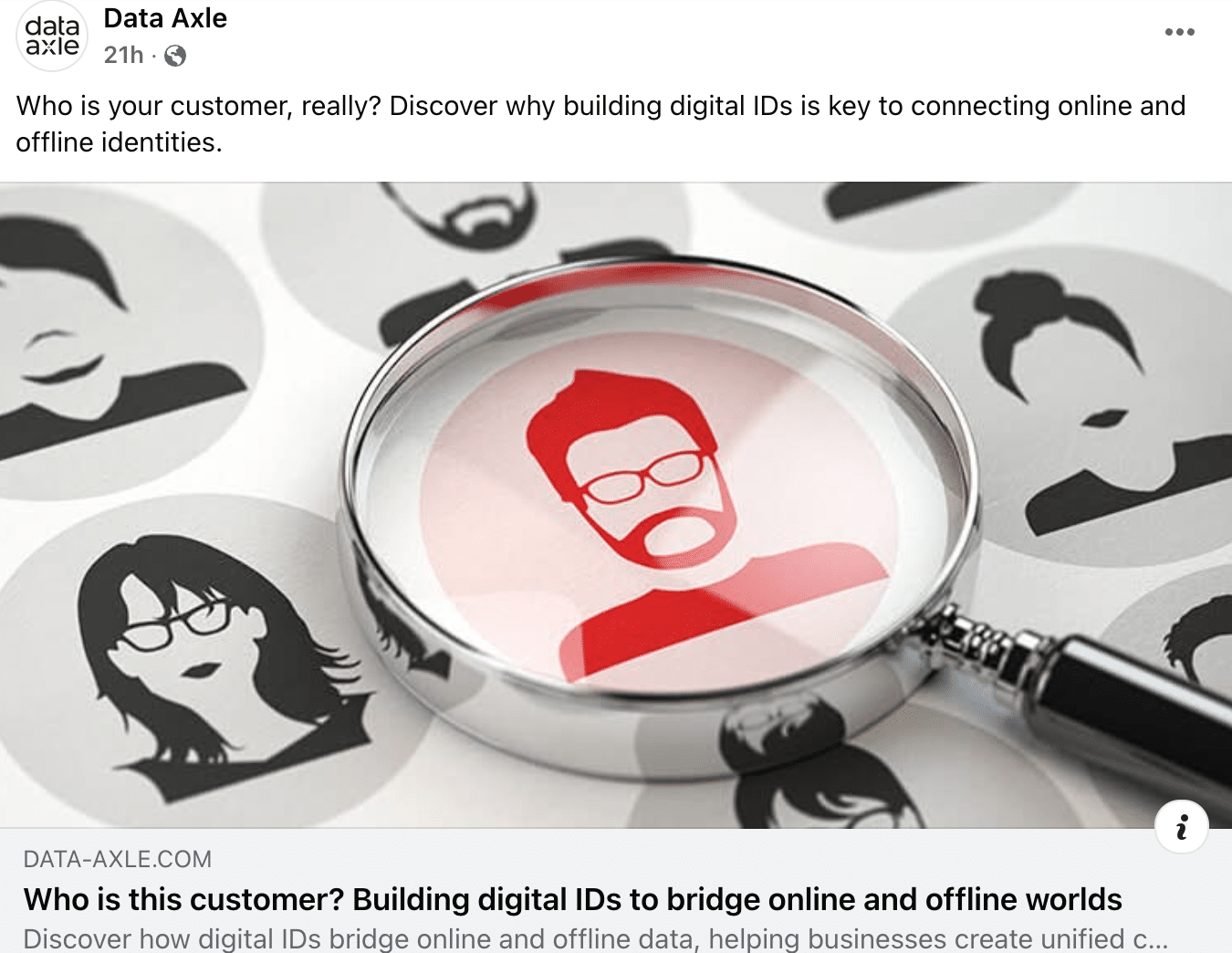 Data Axle’s company social media presence