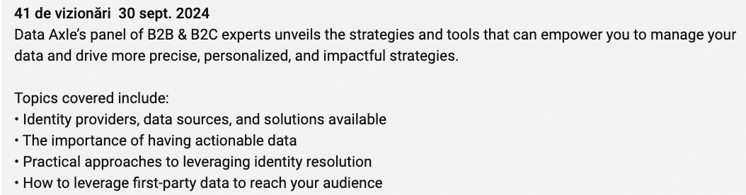 Data Axle’s company social media presence