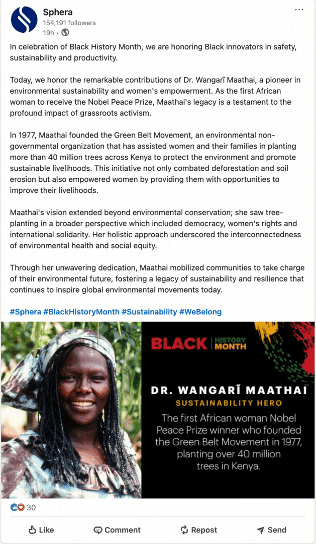 Marketing Spotlight: Sphera social media