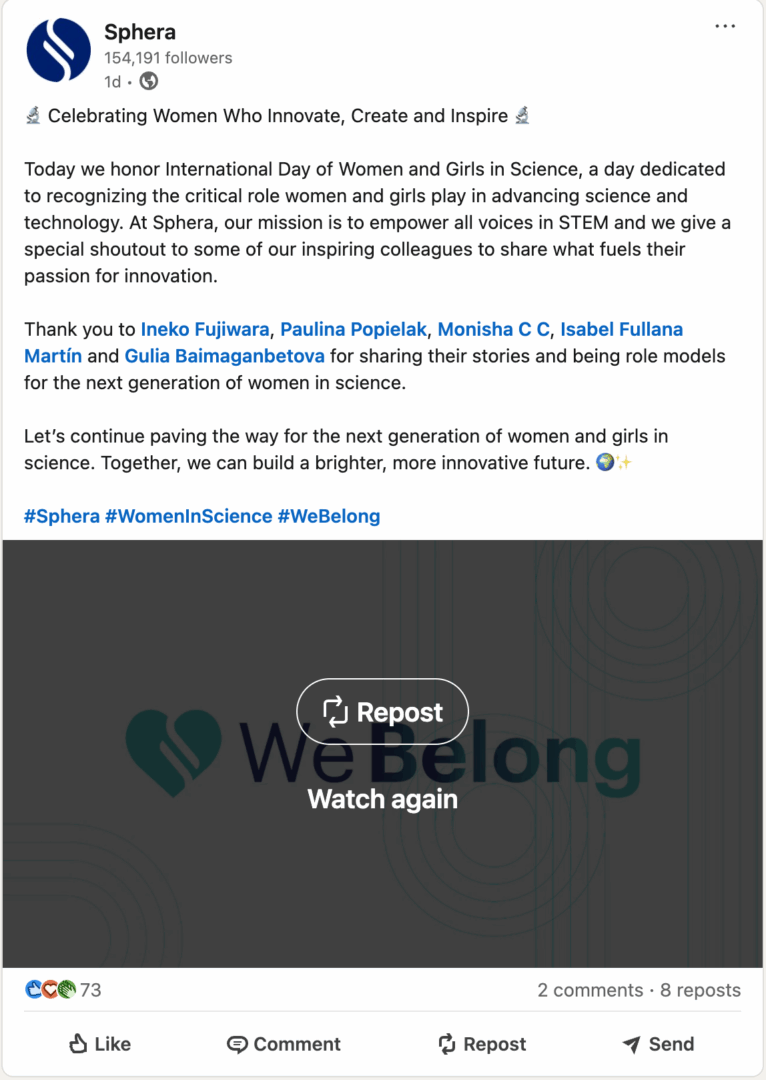 Marketing Spotlight: Sphera social media