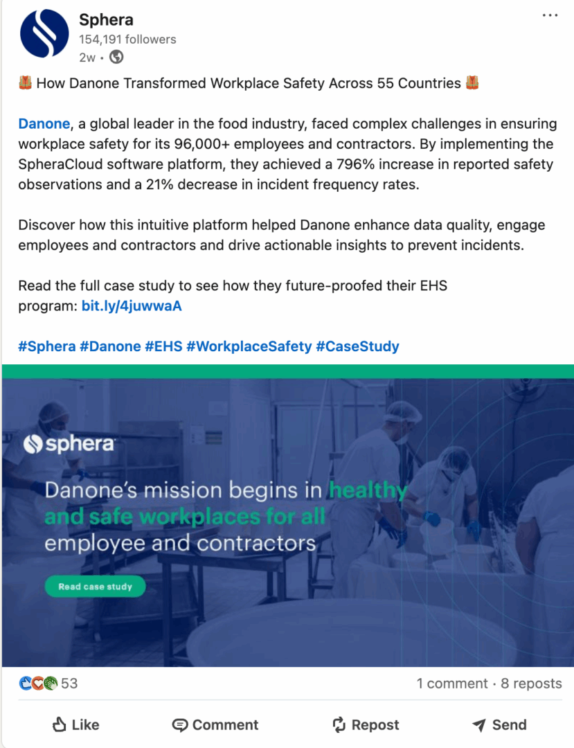 Marketing Spotlight: Sphera social media