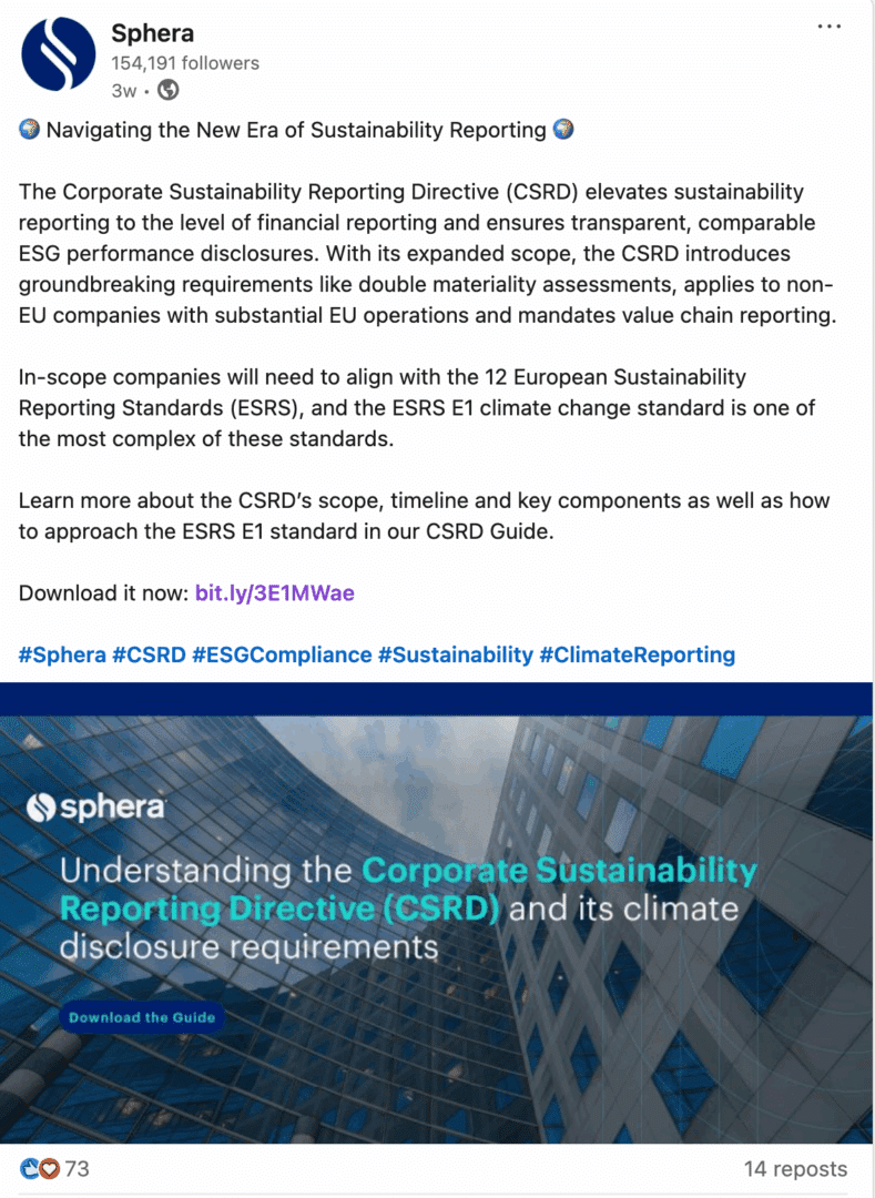 Marketing Spotlight: Sphera social media