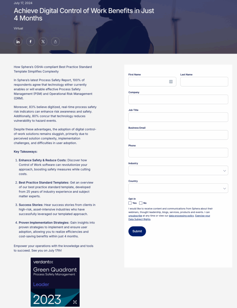 Marketing Spotlight: Sphera lead generation