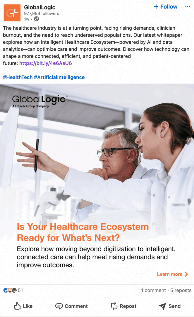 Marketing Spotlight: GlobalLogic Romania social media content