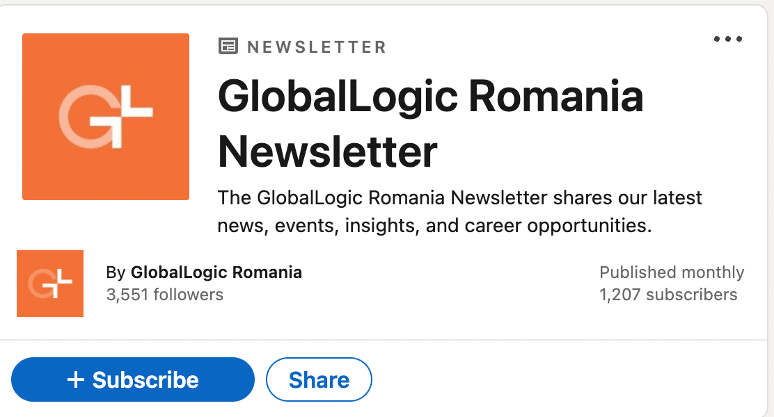 Marketing Spotlight: GlobalLogic Romania social media content