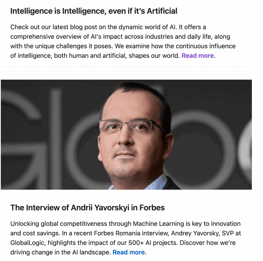 Marketing Spotlight: GlobalLogic Romania social media content