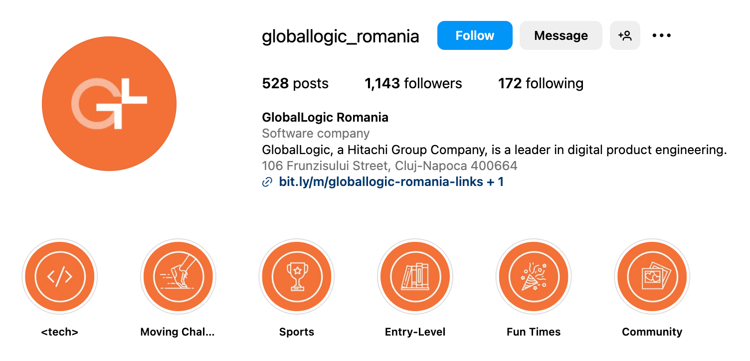 Marketing Spotlight: GlobalLogic Romania social media content