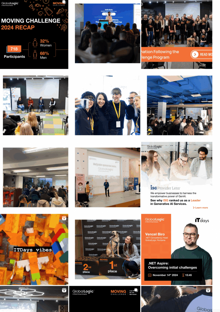 Marketing Spotlight: GlobalLogic Romania social media content