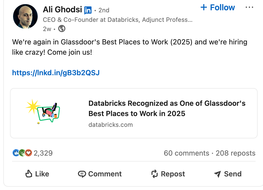 Marketing Spotlight: Databricks social media