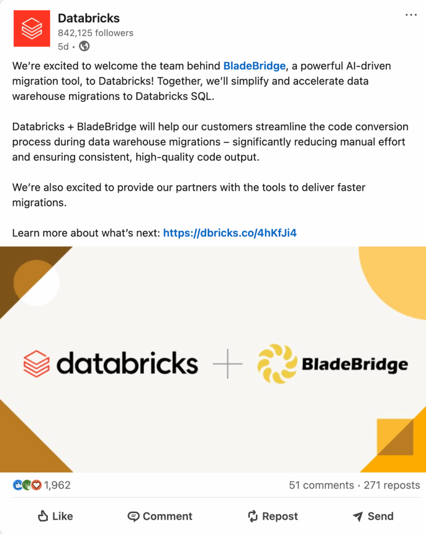 Marketing Spotlight: Databricks social media