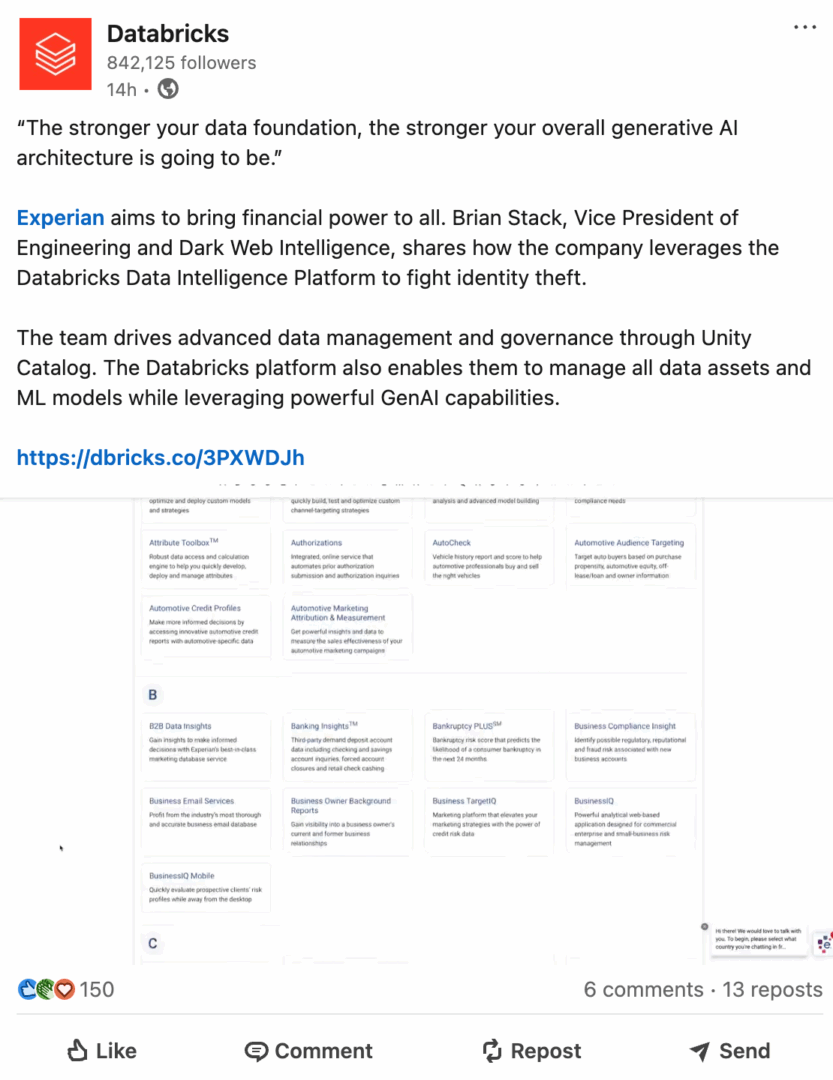 Marketing Spotlight: Databricks social media