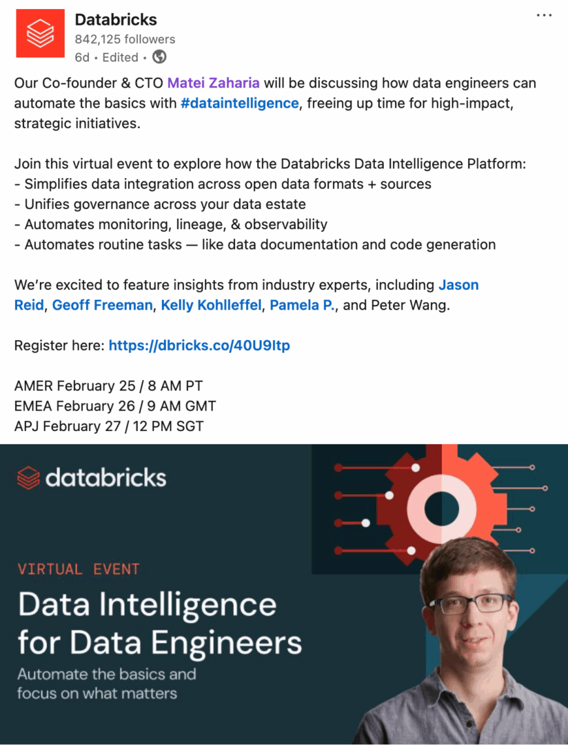Marketing Spotlight: Databricks social media