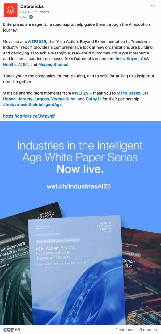 Marketing Spotlight: Databricks social media