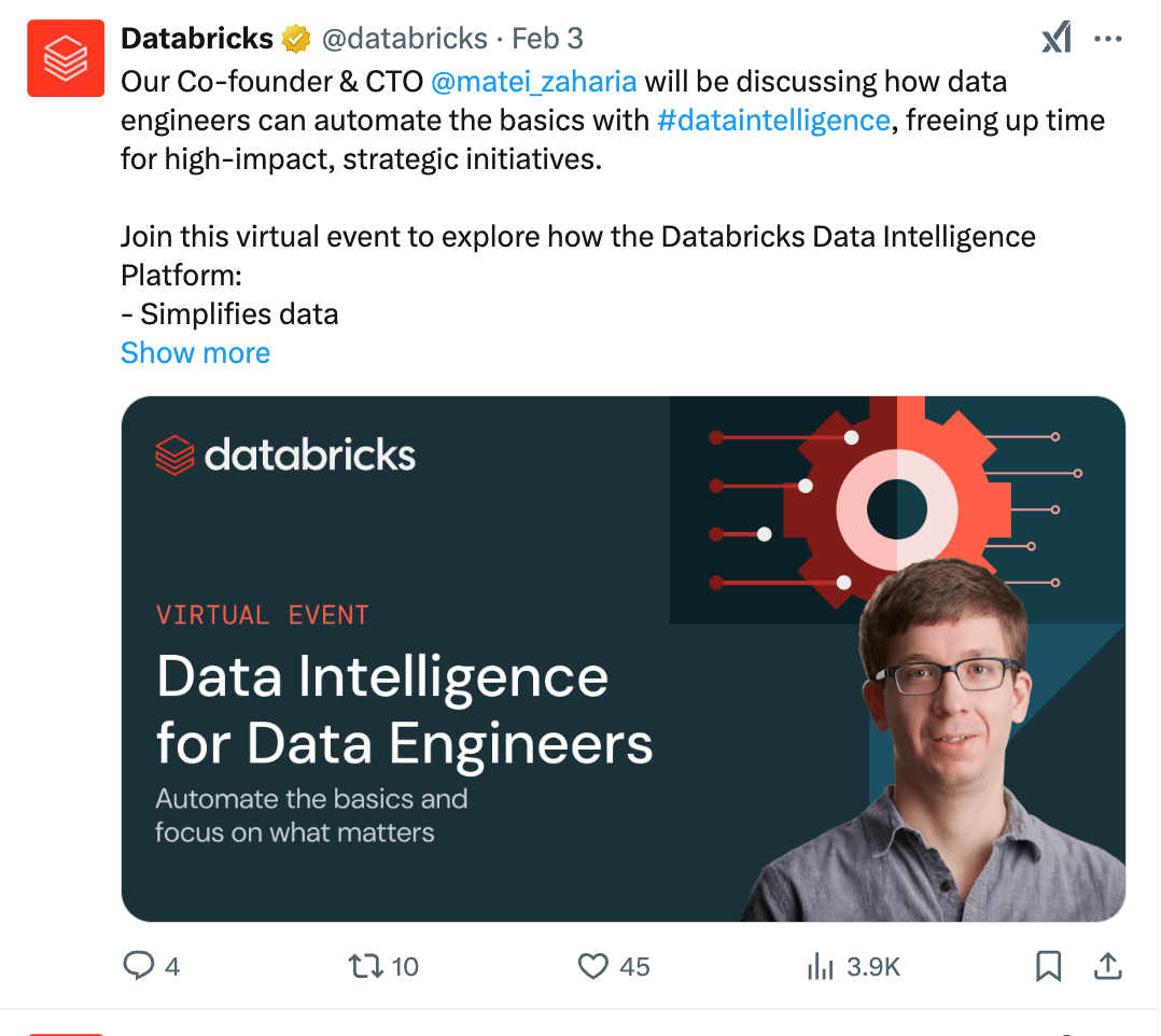 Marketing Spotlight: Databricks social media
