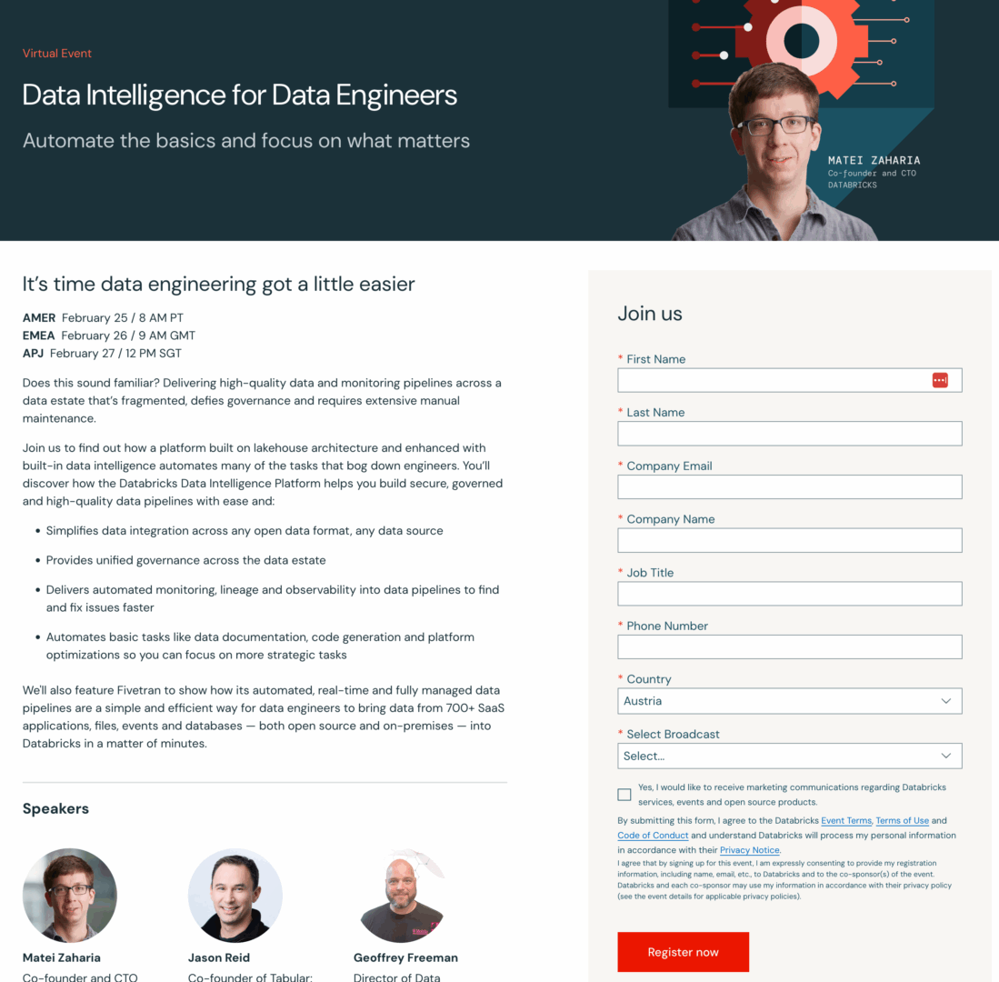 Marketing Spotlight: Databricks demand generation