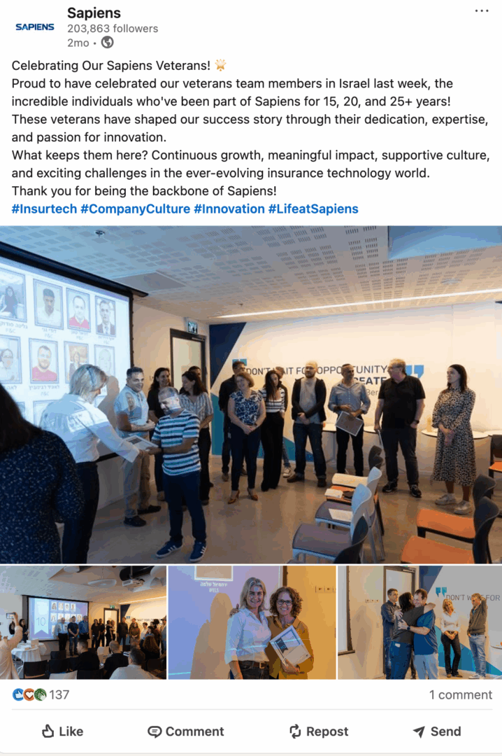 Marketing Spotlight: Sapiens social media marketing