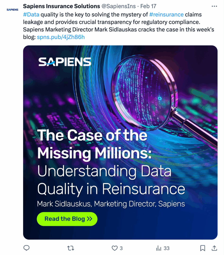 Marketing Spotlight: Sapiens social media marketing
