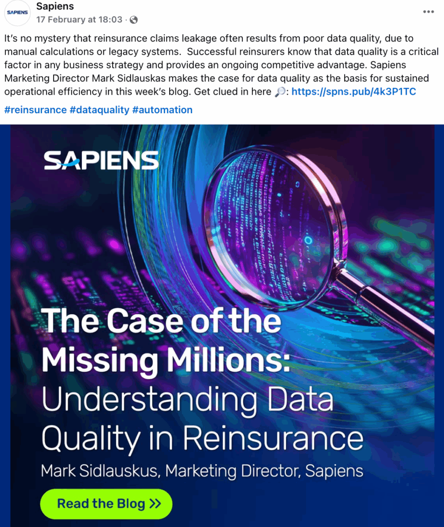 Marketing Spotlight: Sapiens social media marketing