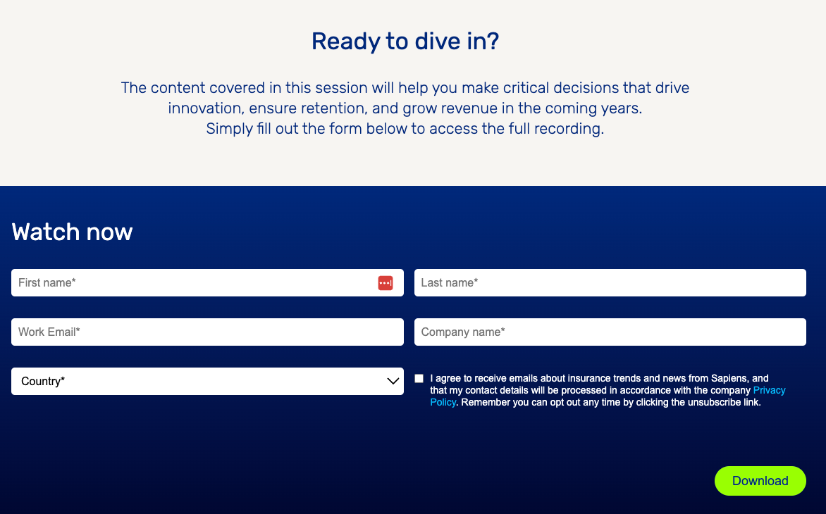 Marketing Spotlight: Sapiens lead generation