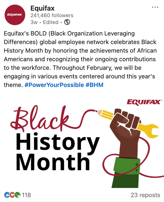 Marketing Spotlight: Equifax social media content