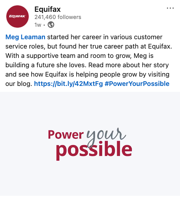 Marketing Spotlight: Equifax social media content