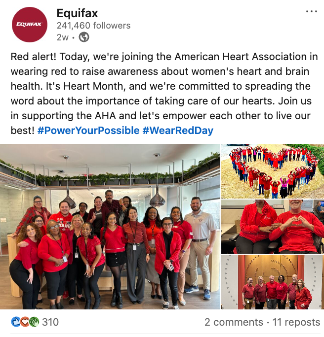 Marketing Spotlight: Equifax social media content