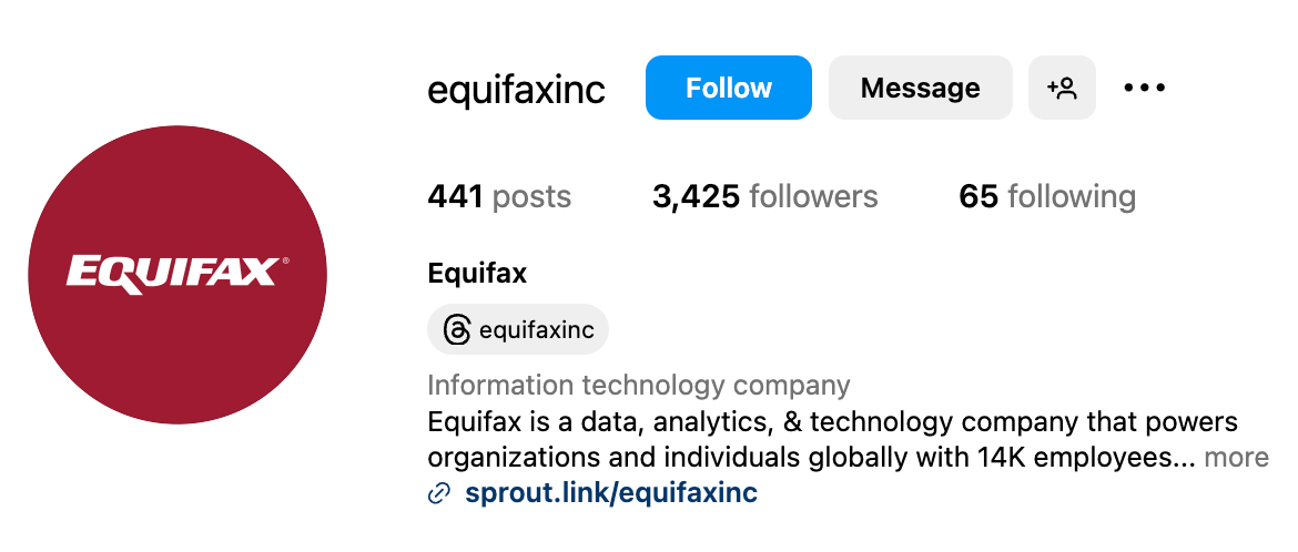 Marketing Spotlight: Equifax social media content