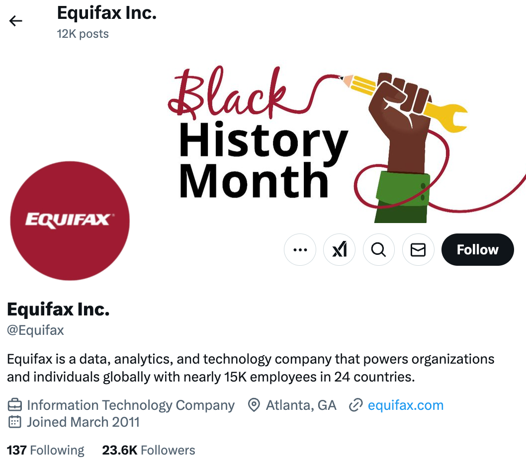 Marketing Spotlight: Equifax social media content