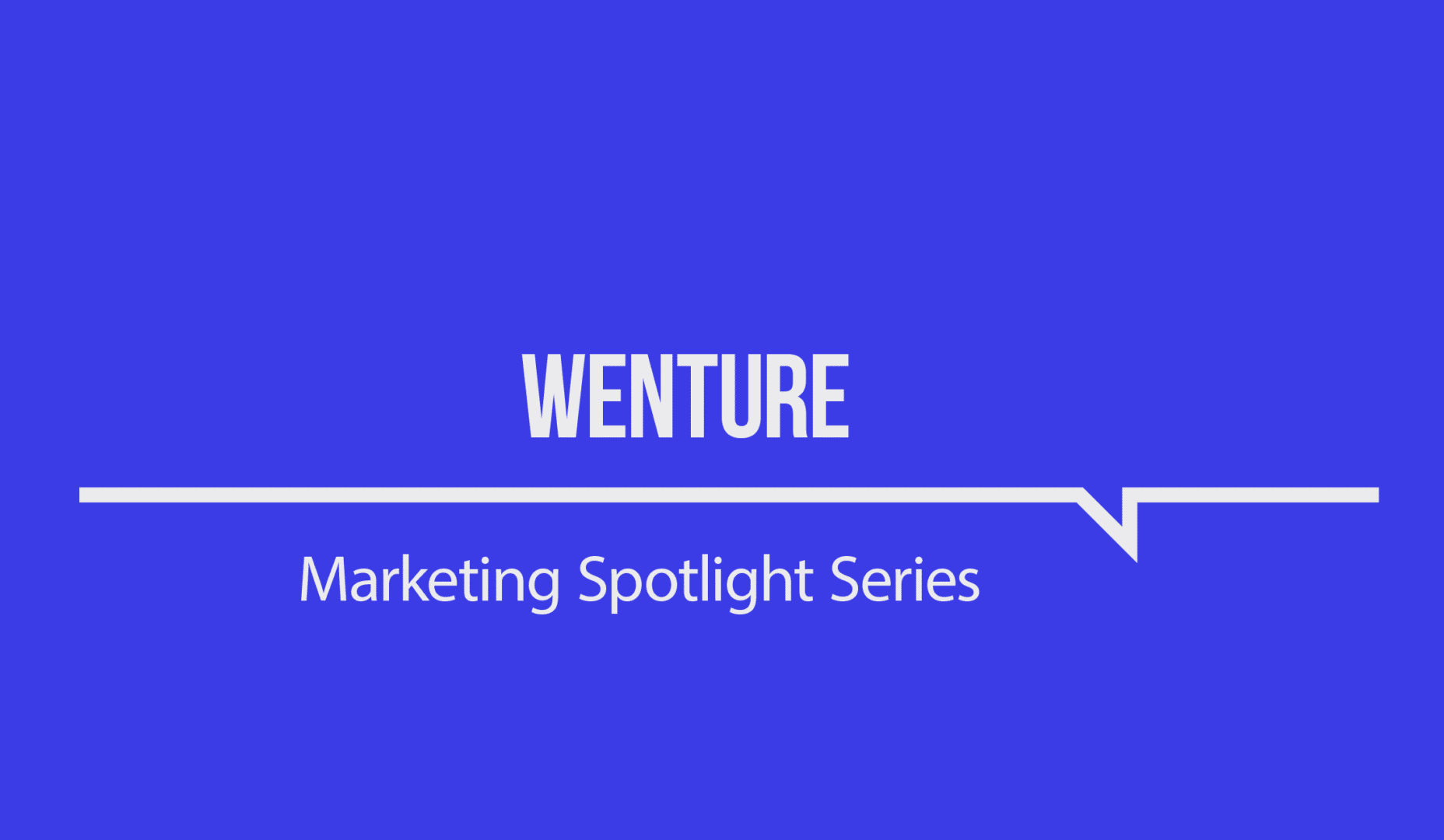 Marketing Spotlight: Wenture marketing strategy