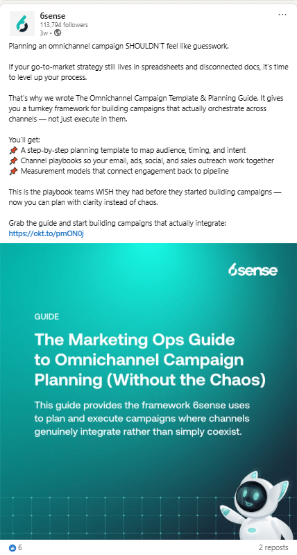 Marketing Spotlight: 6sense Marketing Strategy Social Media Strategy