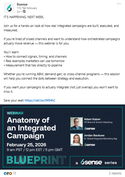 Marketing Spotlight: 6sense Marketing Strategy Social Media Strategy