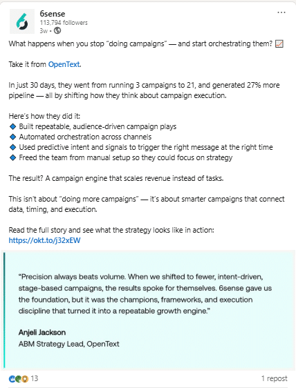 Marketing Spotlight: 6sense Marketing Strategy Social Media Strategy