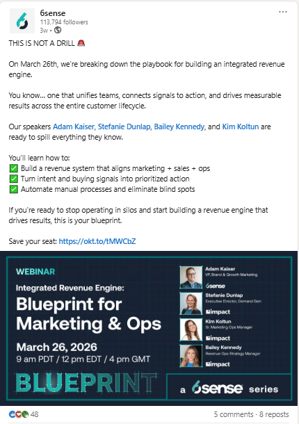 Marketing Spotlight: 6sense Marketing Strategy Top-Performing Content