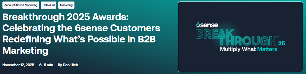 Marketing Spotlight: 6sense Marketing Strategy Future Plans and Growth Indicators