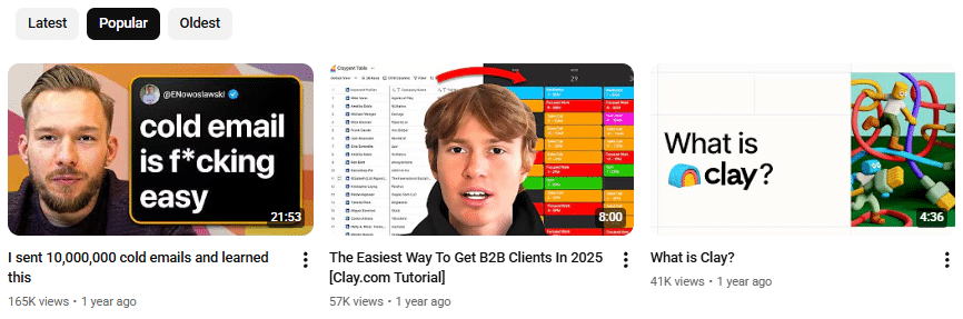 Marketing Spotlight: Clay Marketing Strategy Top-Performing Content